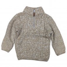 NTX009: Boys Cable Knit Jumper- Beige (1-4 Years)